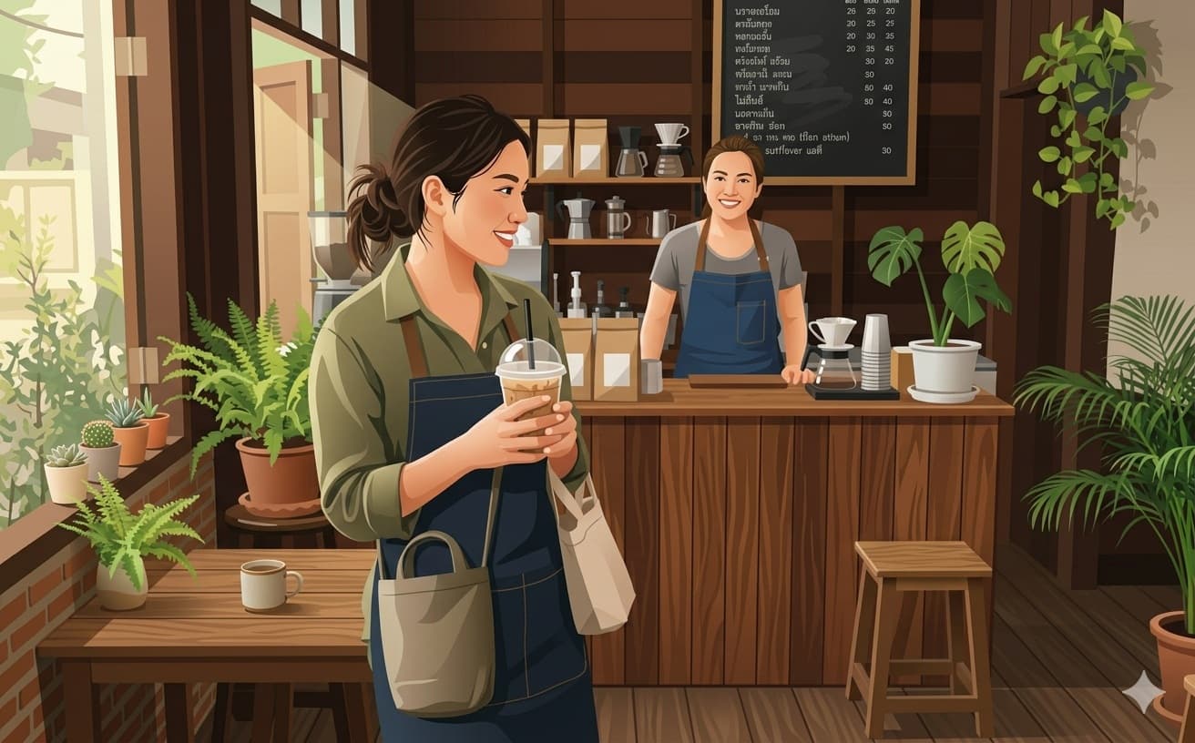 รอยยิ้มและลาเต้เย็น